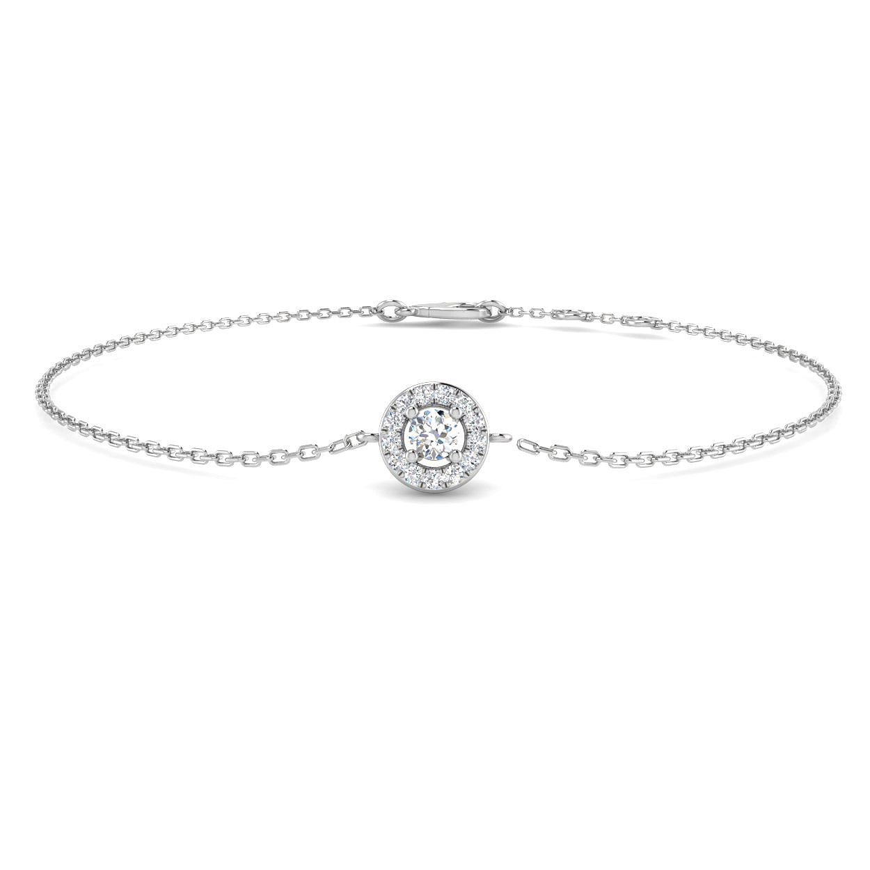 0.15 ct Natural Diamond Round Bracelet