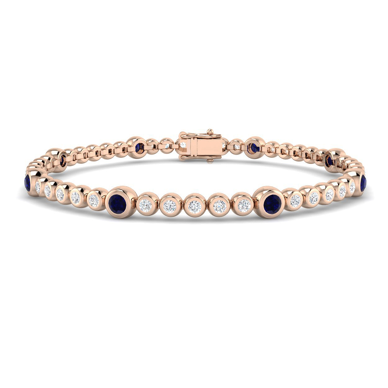 1.65 ct Blue Sapphire Round Bracelet