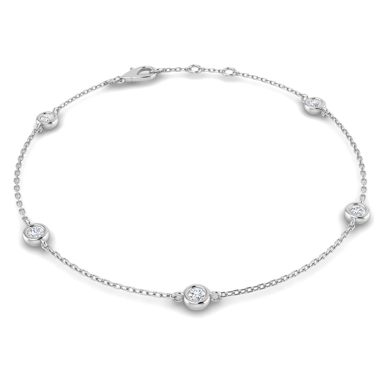 0.4 ct Natural Diamond Round Bracelet