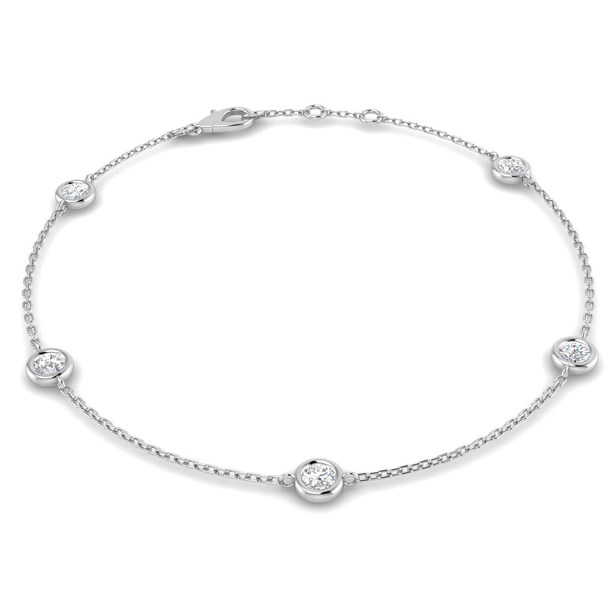 0.55 ct Natural Diamond Round Bracelet