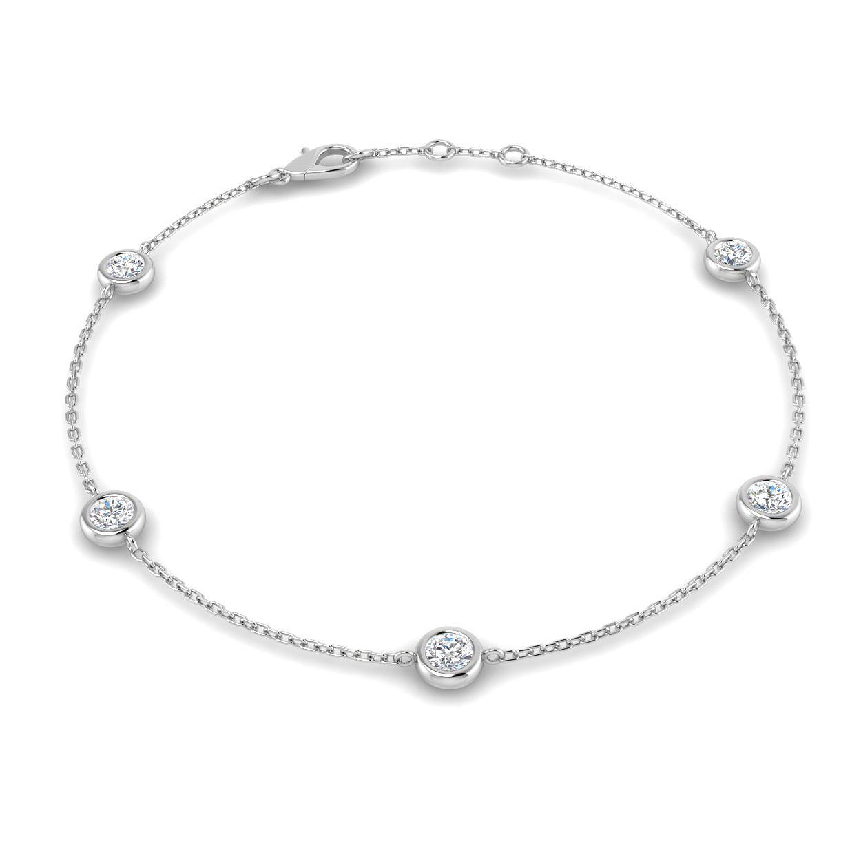 0.7 ct Natural Diamond Round Bracelet