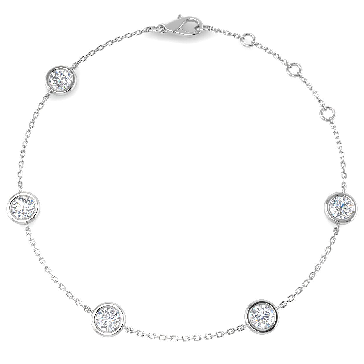 1.55 ct Natural Diamond Round Bracelet