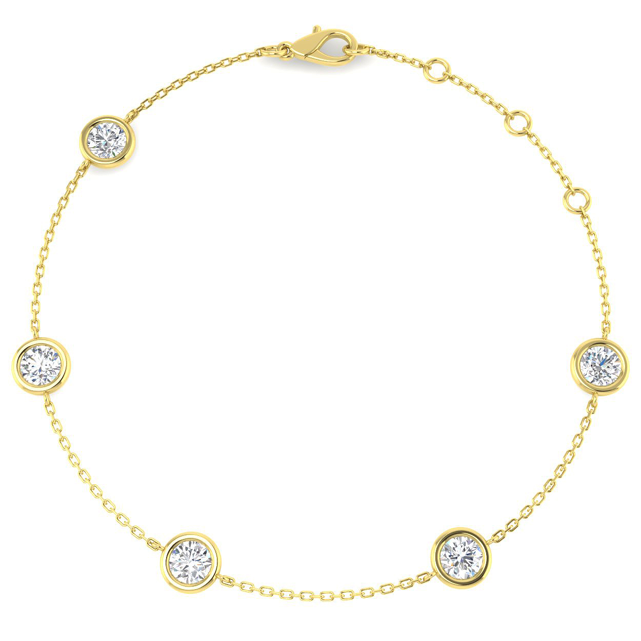 1.55 ct Natural Diamond Round Bracelet