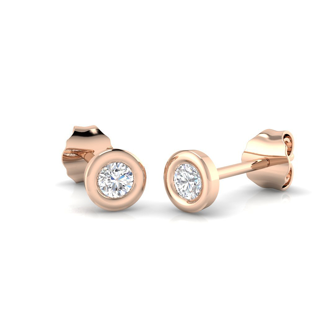0.2 ct Natural Diamond Round Earrings