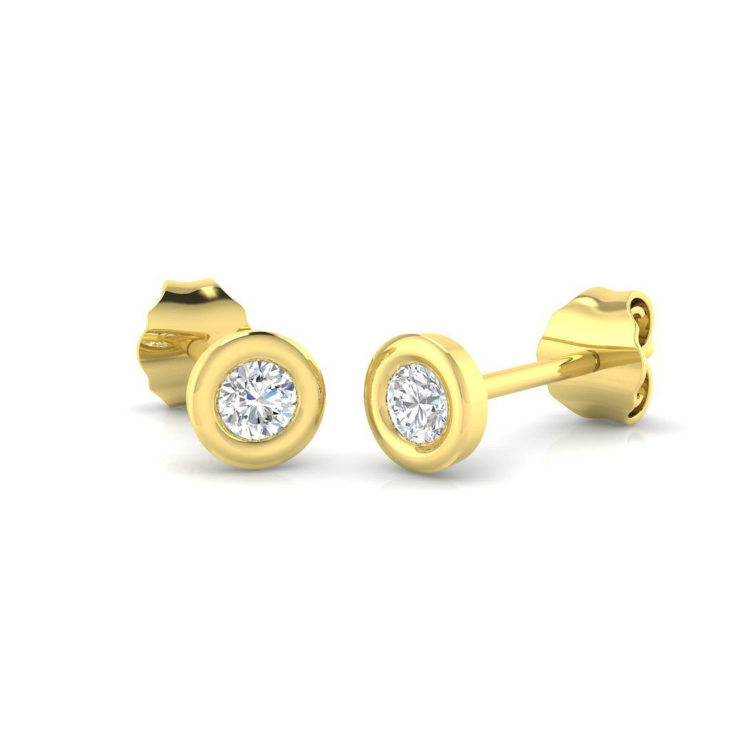 0.2 ct Natural Diamond Round Earrings