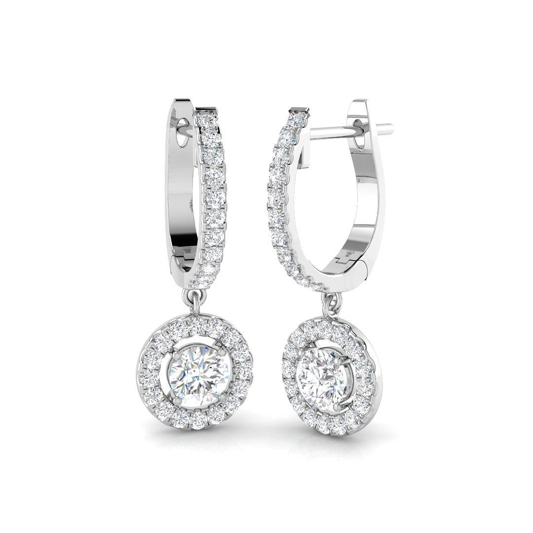 0.8 ct Natural Diamond Round Earrings