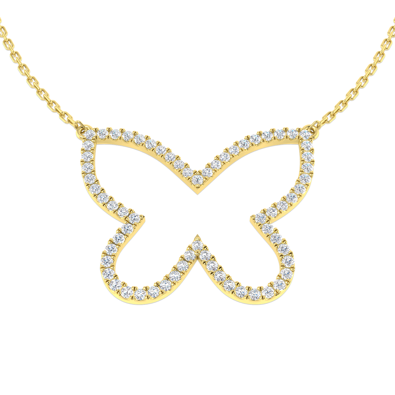 0.45 ct Natural Diamond Round Necklace