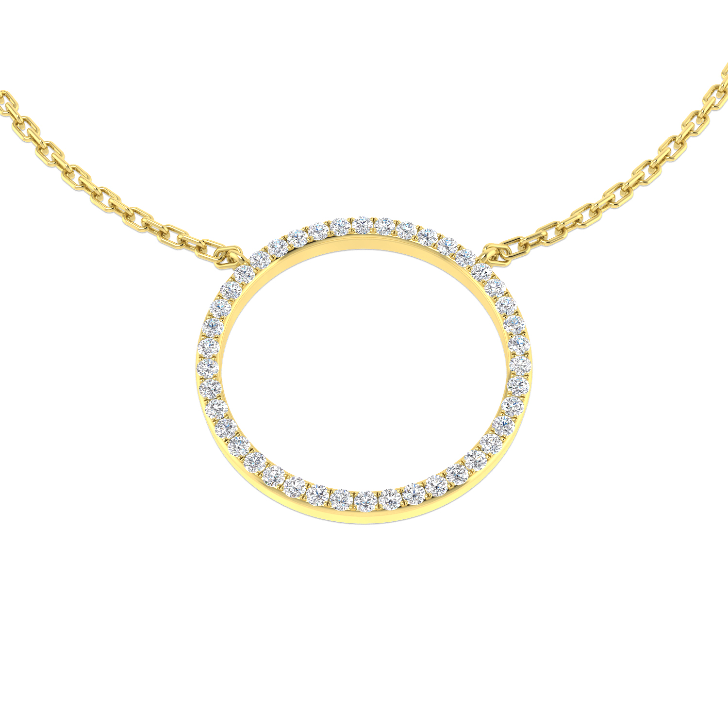 0.15 ct Natural Diamond Round Necklace