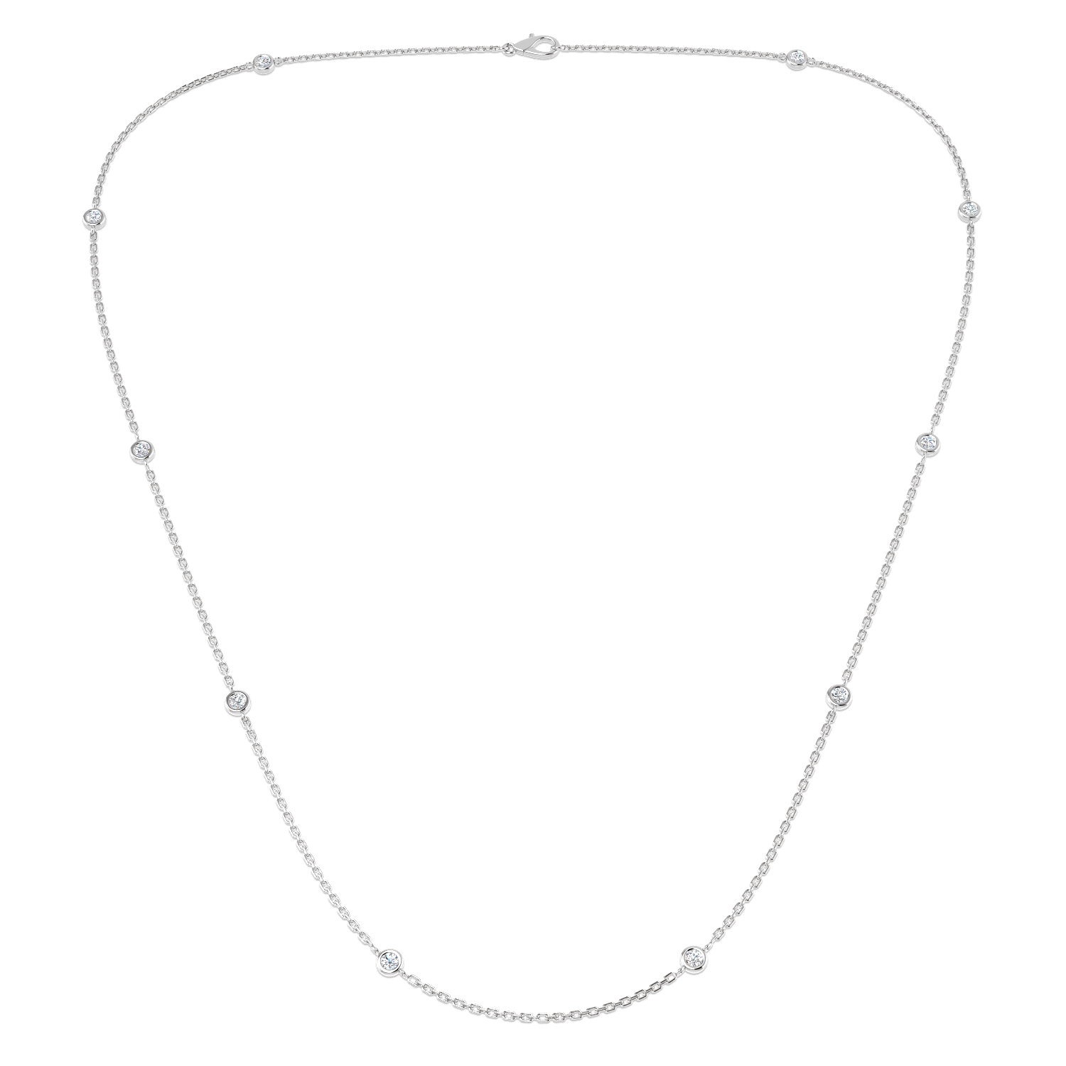 0.4 ct Natural Diamond Round Necklace