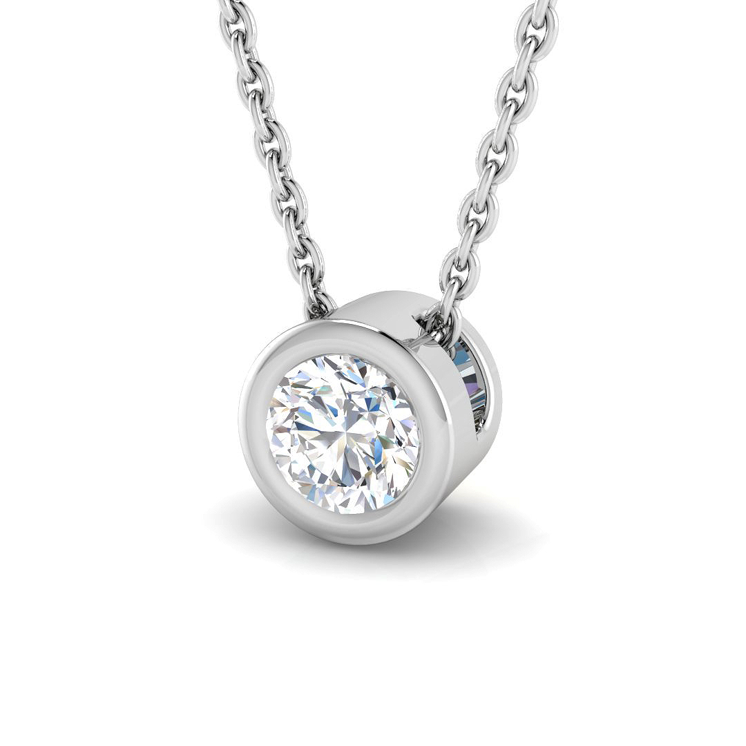0.25 ct Natural Diamond Round Pendant