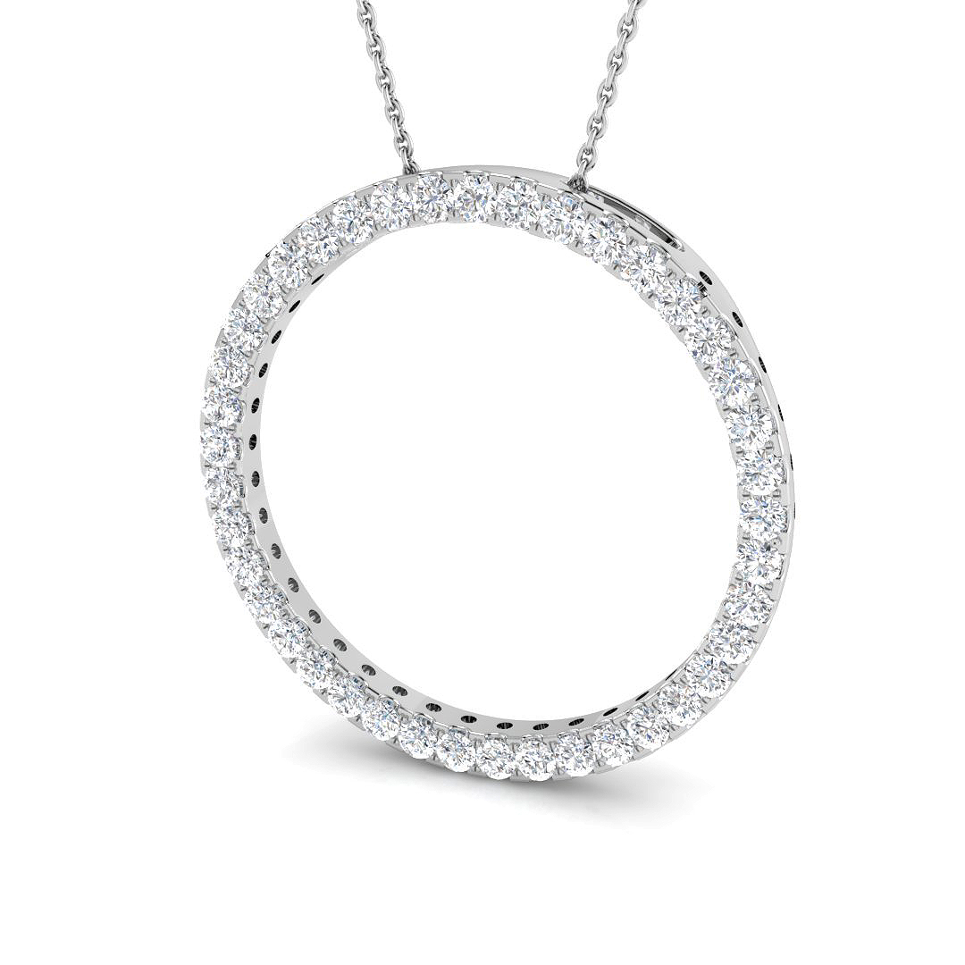 1.05 Ct Natural Diamond Round Cut  in 18K White Gold