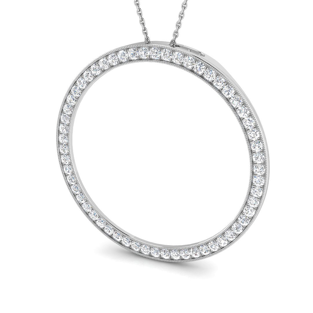 1 Ct Natural Diamond Round Cut  in 18K White Gold