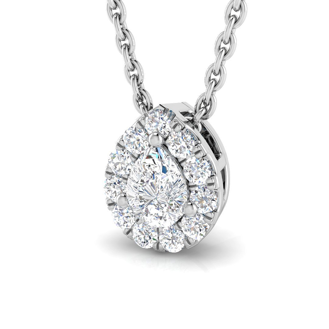 0.3 ct Natural Diamond Pear Pendant