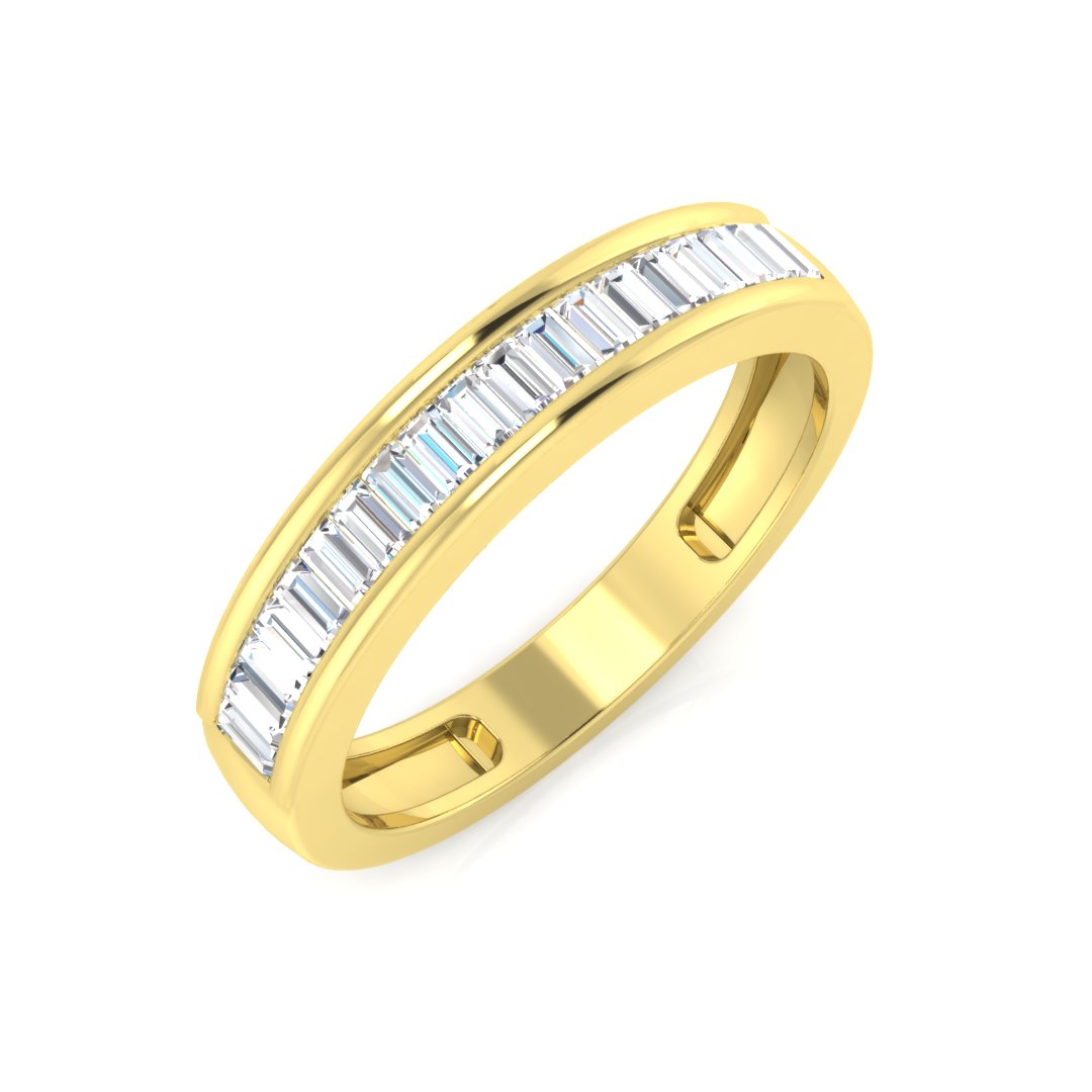 0.45 ct Natural Diamond Baguette Ring