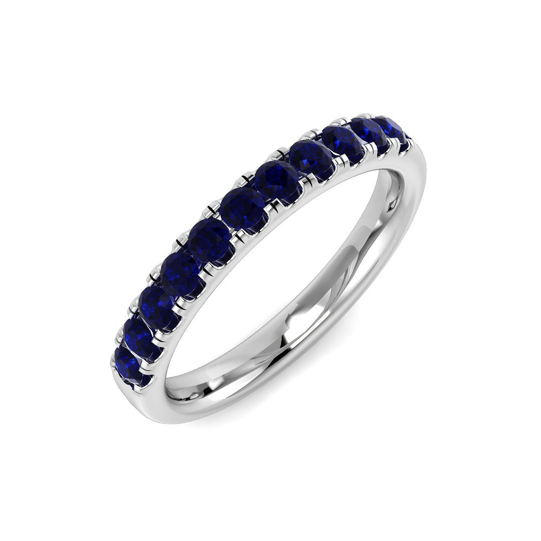 0.45 ct Blue Sapphire Round Ring