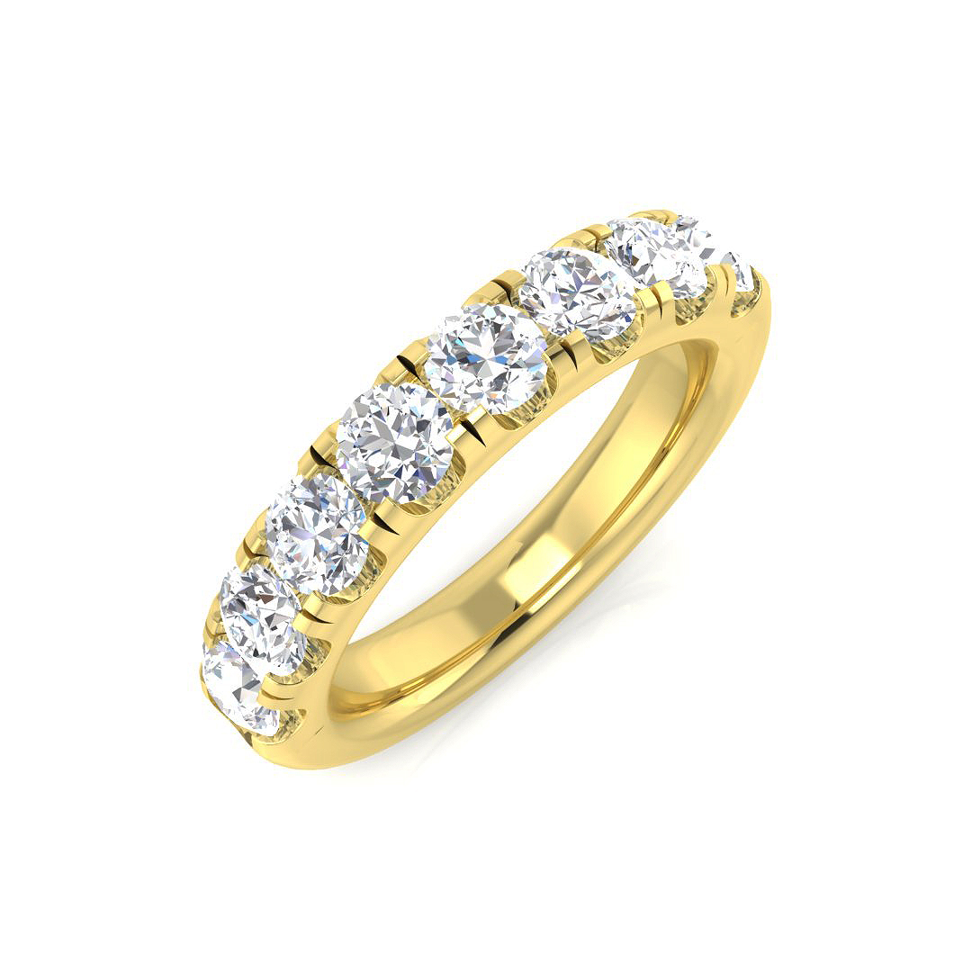 1.5 Ct Natural Diamond Round Cut  in 18K White Gold