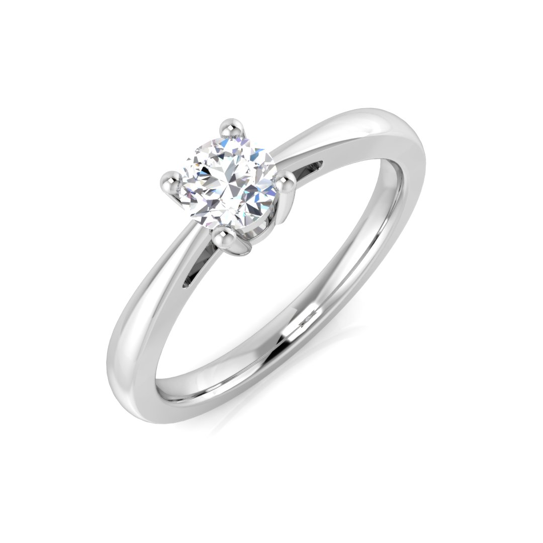 0.3 ct Natural Diamond Round Ring