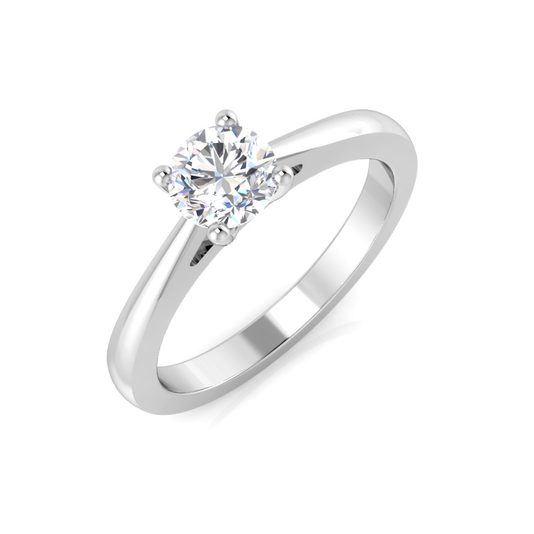 0.5 ct Natural Diamond Round Ring