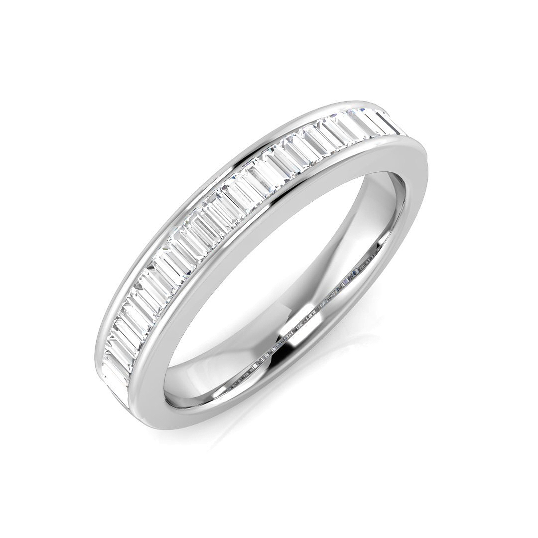 0.7 ct Natural Diamond Baguette Ring