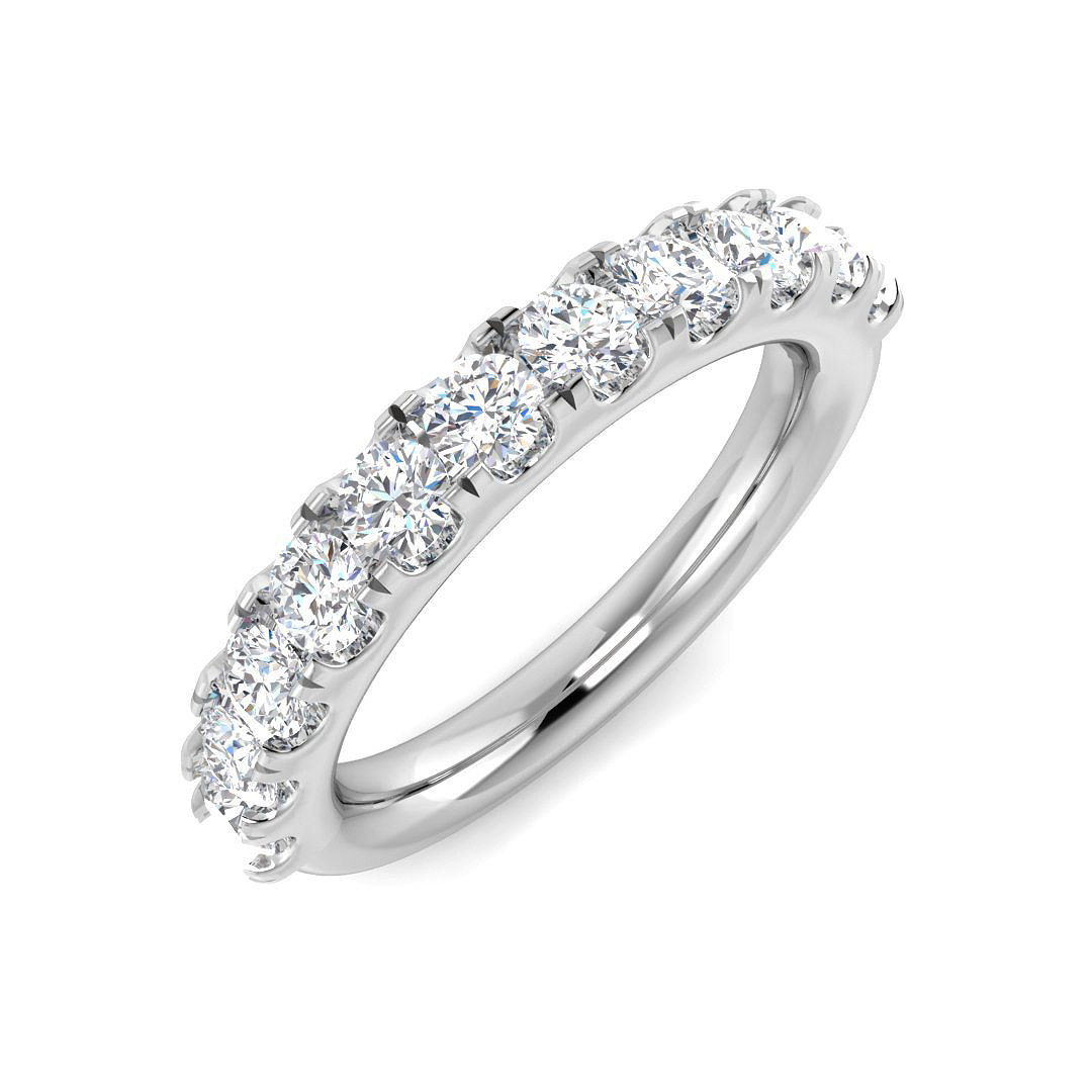 1.05 Ct Natural Diamond Round Cut  in 18K White Gold