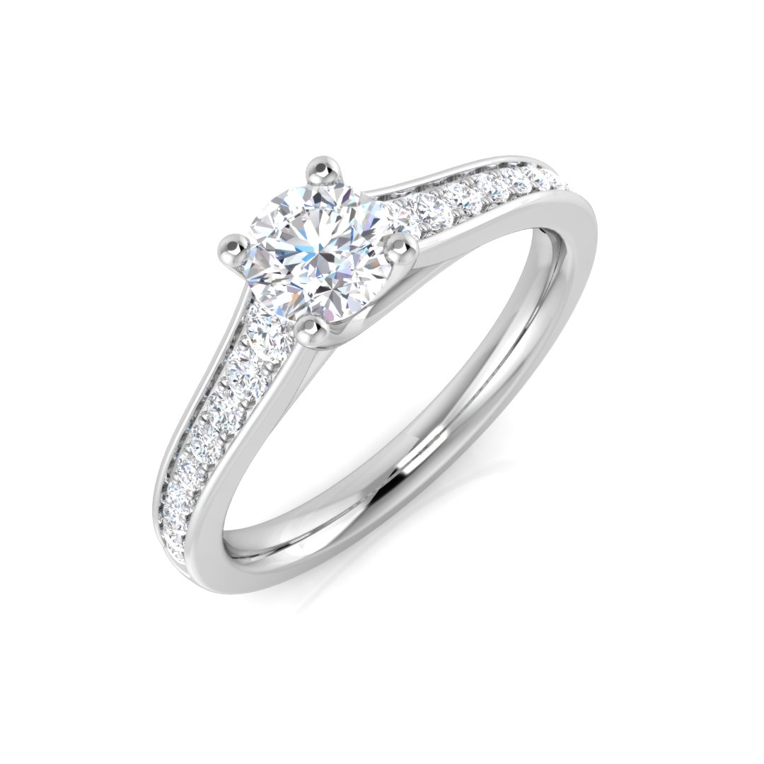 0.6 ct Natural Diamond Round Ring