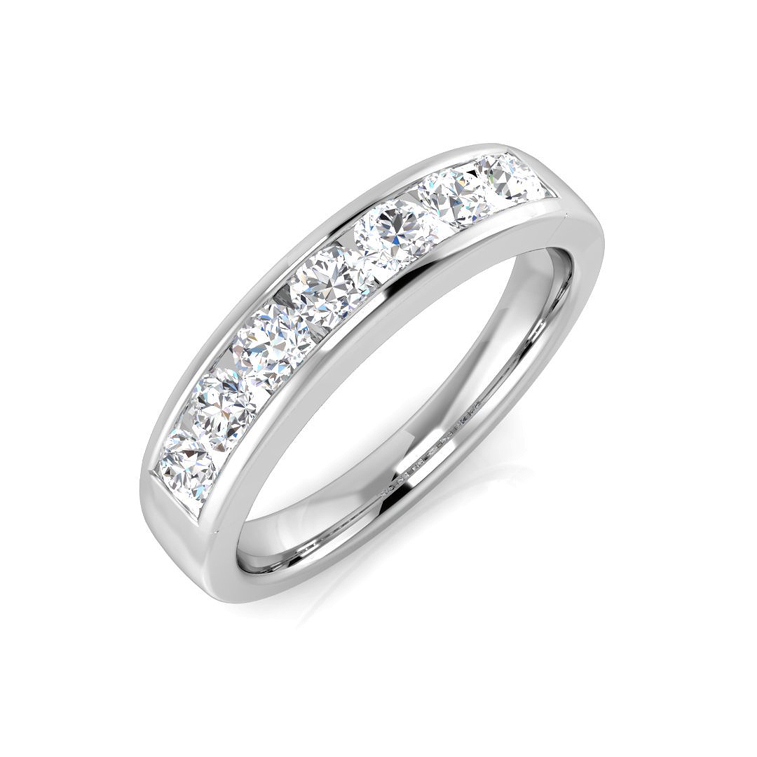 0.45 Ct Natural Diamond Round Cut  in 18K White Gold