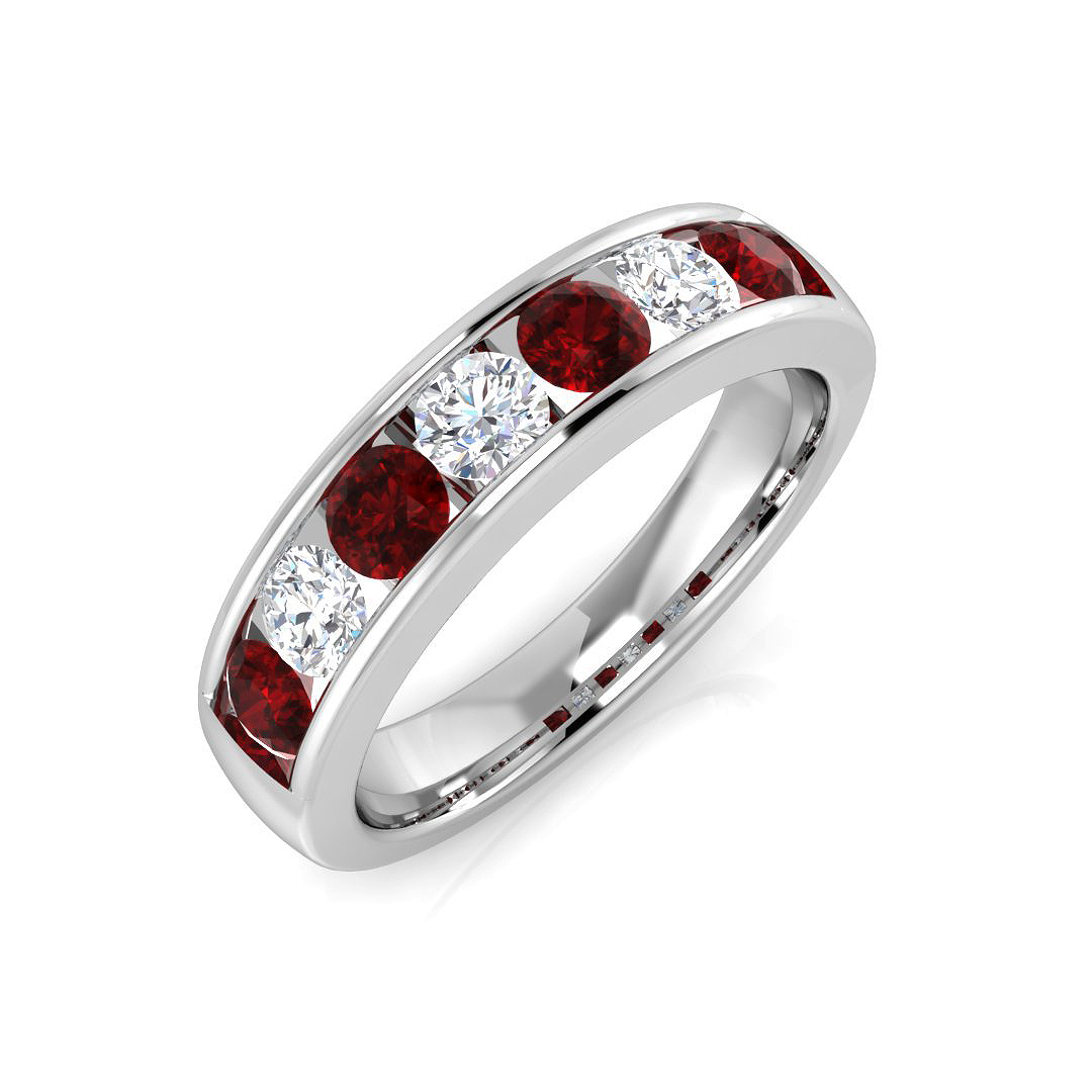 1.7 Ct Natural Diamond Round Cut  in 18K White Gold