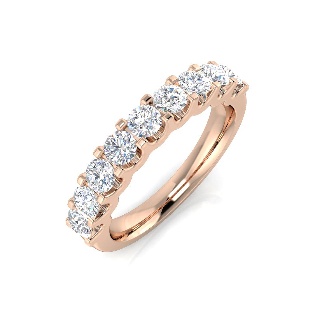 1 Ct Natural Diamond Round Cut  in 18K White Gold