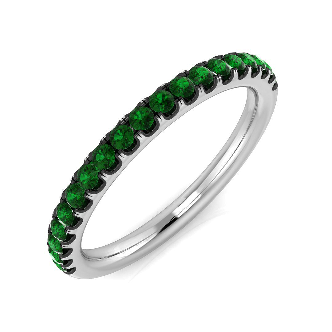 0.2 ct Natural Diamond Emerald Ring