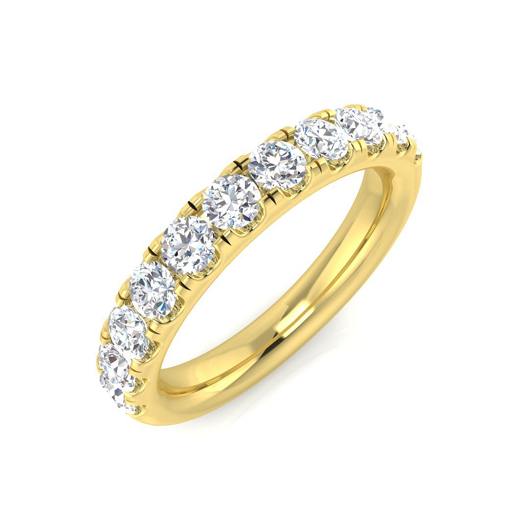 0.9 ct Natural Diamond Round Ring