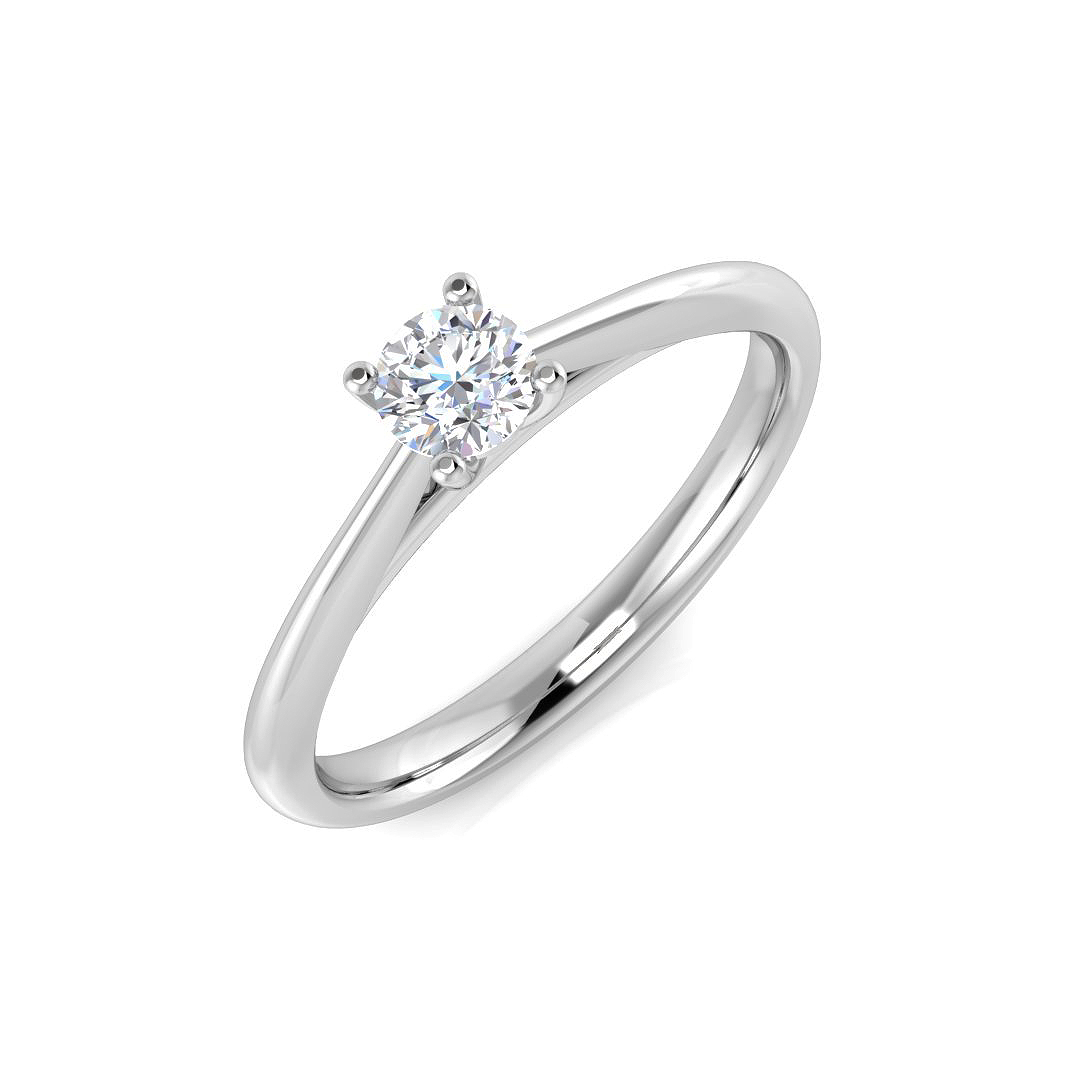 0.3 ct Natural Diamond Round Ring