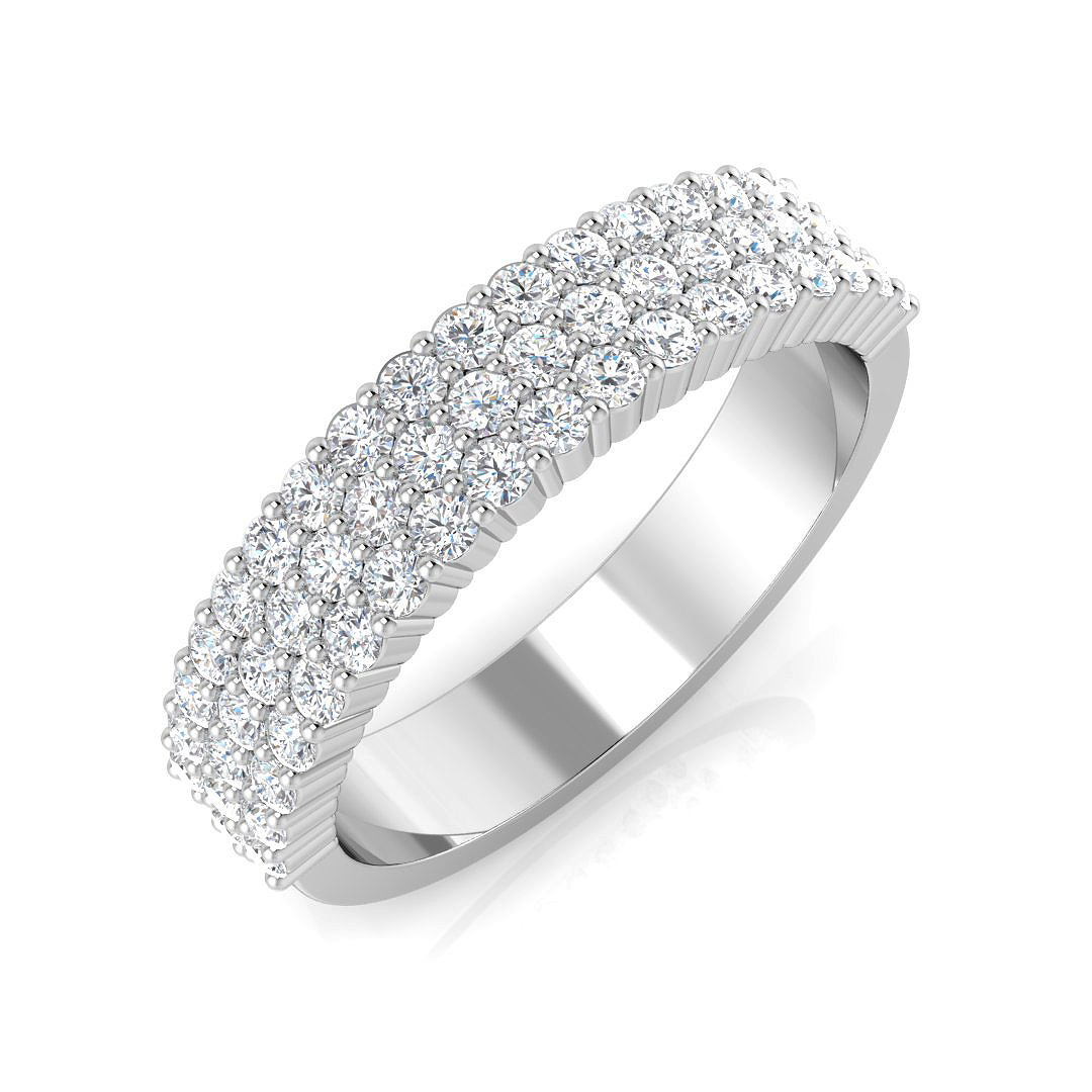 0.75 Ct Natural Diamond Round Cut  in Platinum(950)