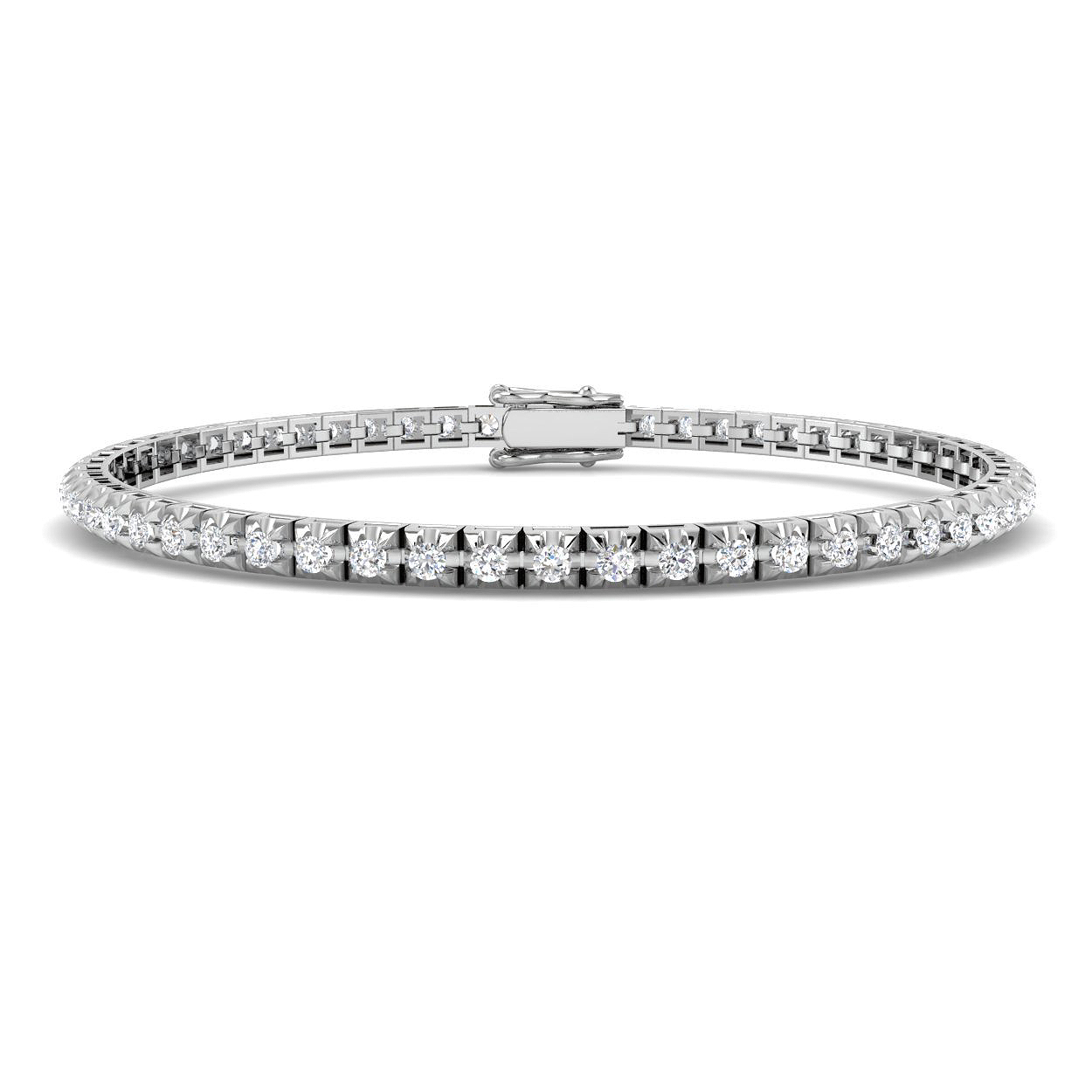 1.95 ct Natural Diamond Round Bracelet
