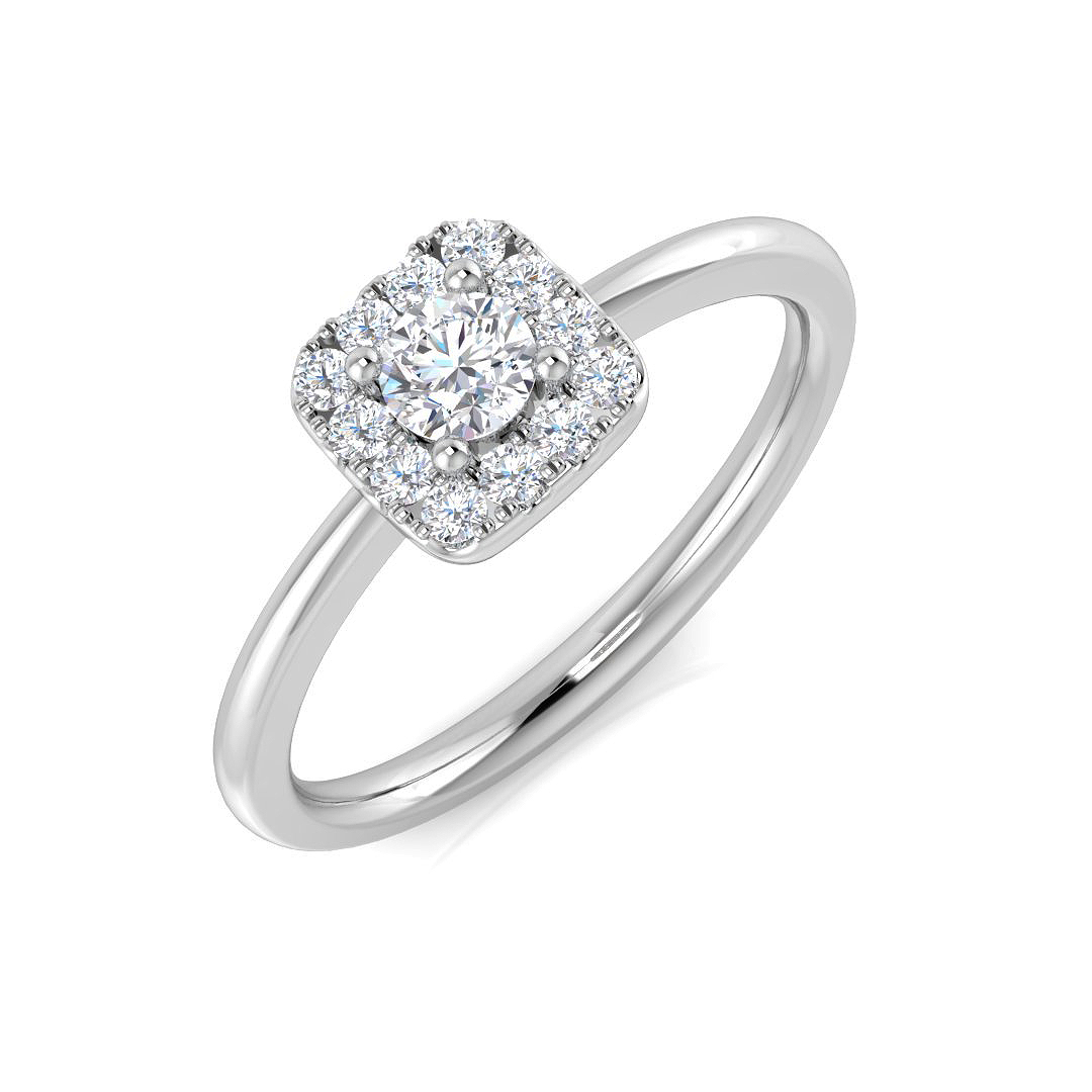 0.25 ct Natural Diamond Round Ring