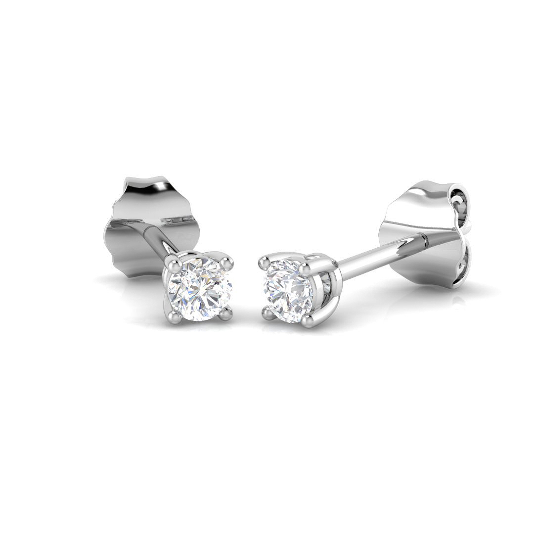 0.15 ct Natural Diamond Round Earrings