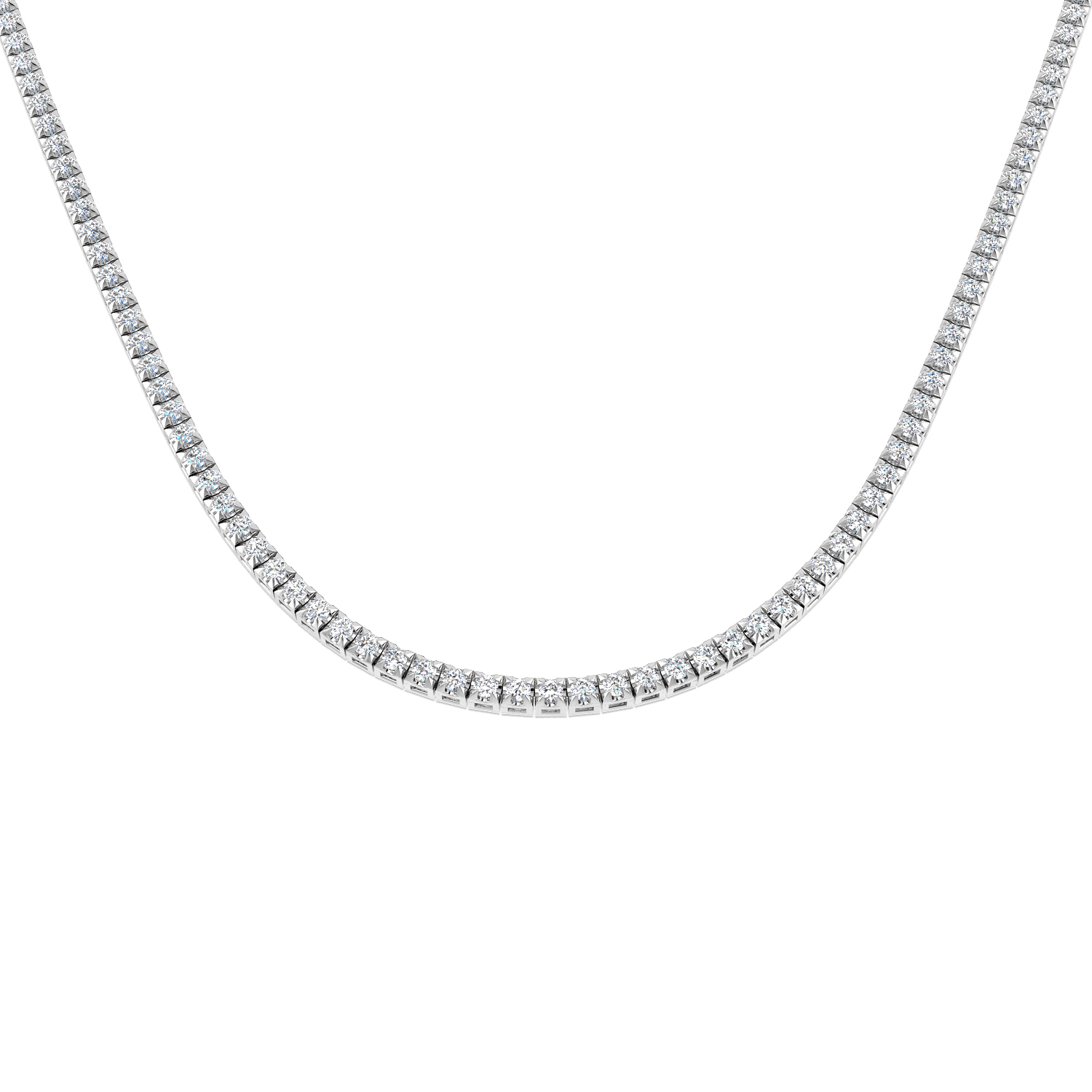 5.5 ct Natural Diamond Round Necklace