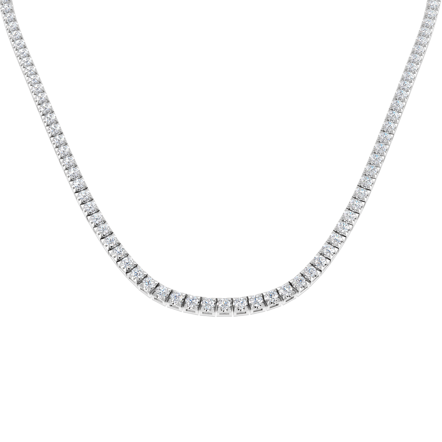 8.2 Ct Natural Diamond Round Cut  in 18K White Gold