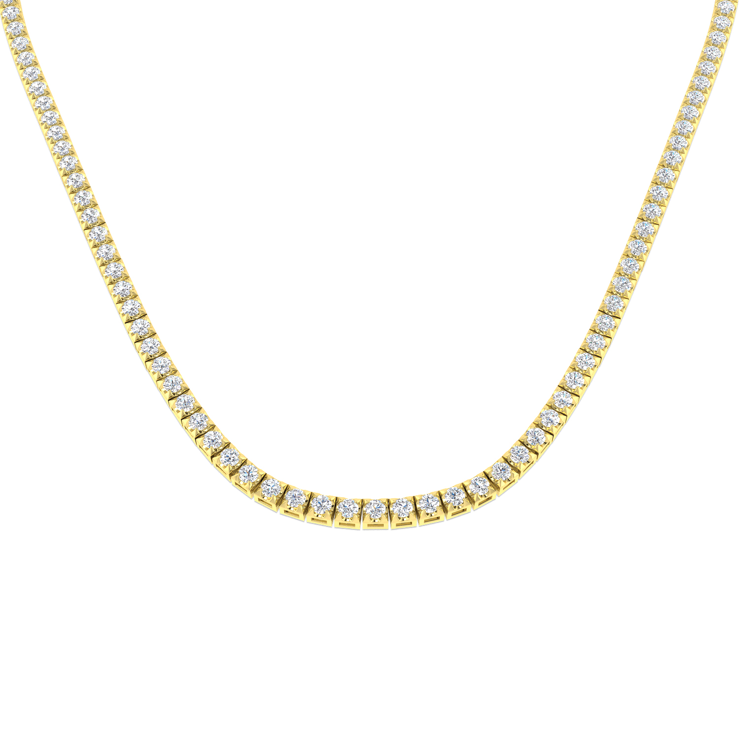 8.2 ct Natural Diamond Round Necklace