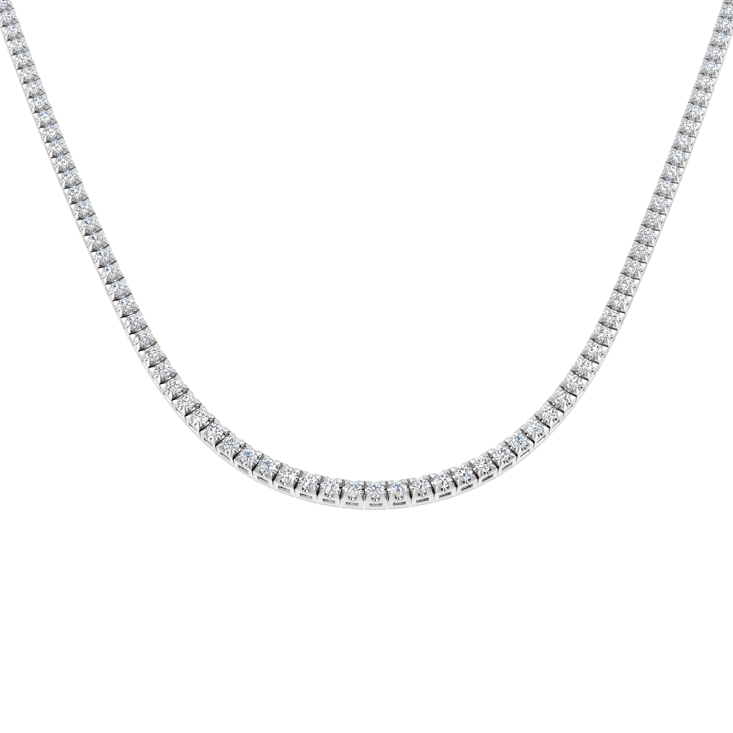 2 ct Natural Diamond Round Necklace