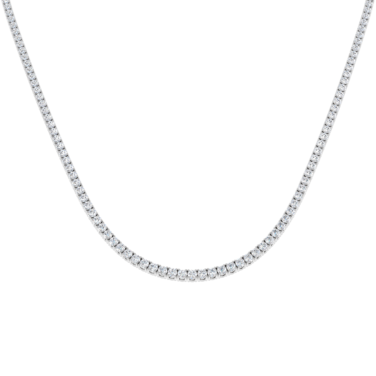 12.2 ct Natural Diamond Round Necklace