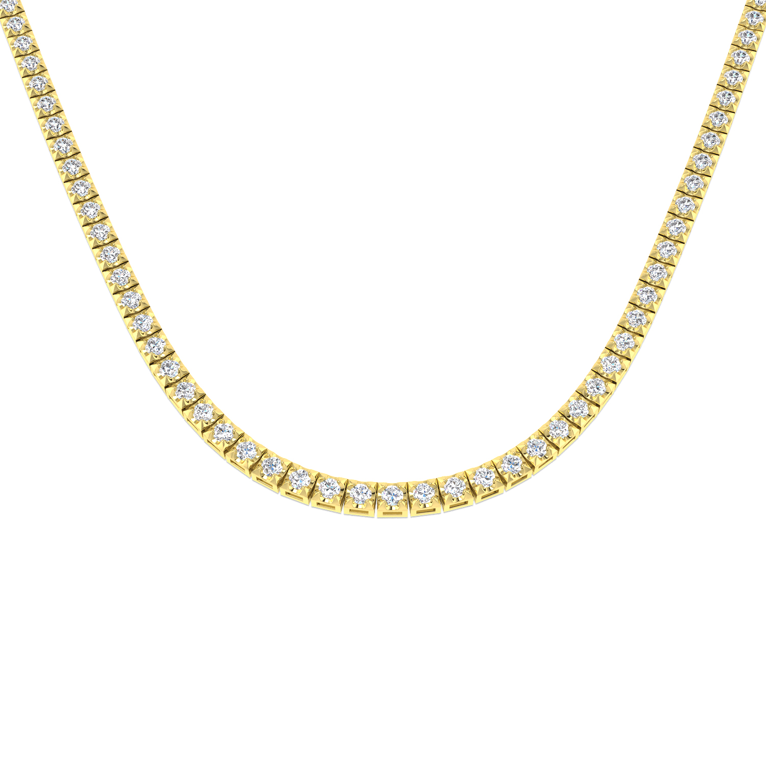 10.6 ct Natural Diamond Round Necklace