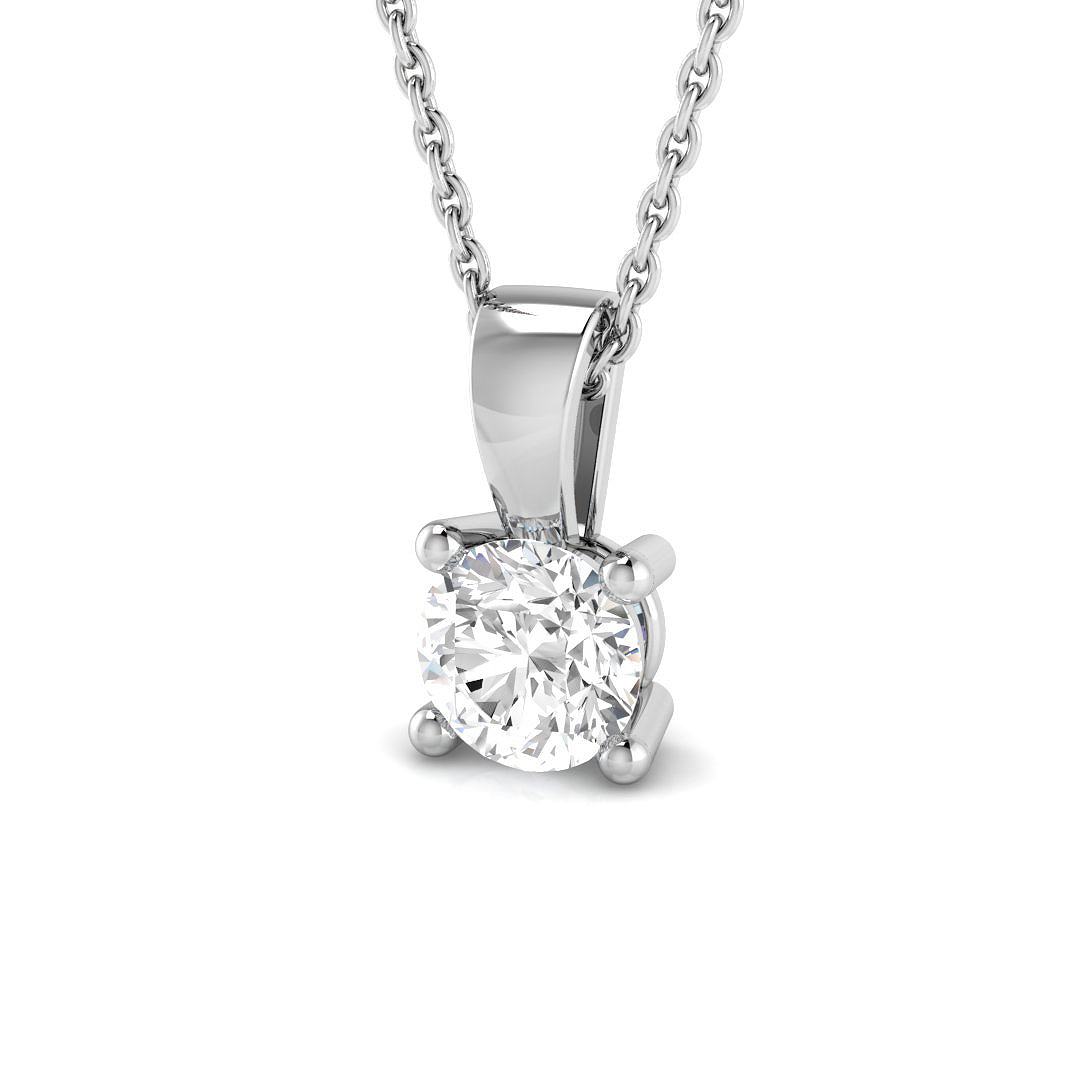 1 ct Natural Diamond Round Pendant