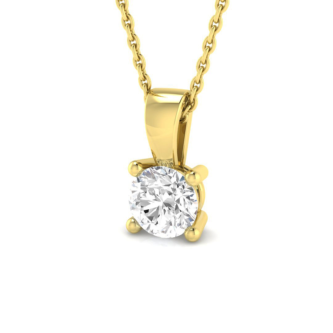 1 ct Natural Diamond Round Pendant