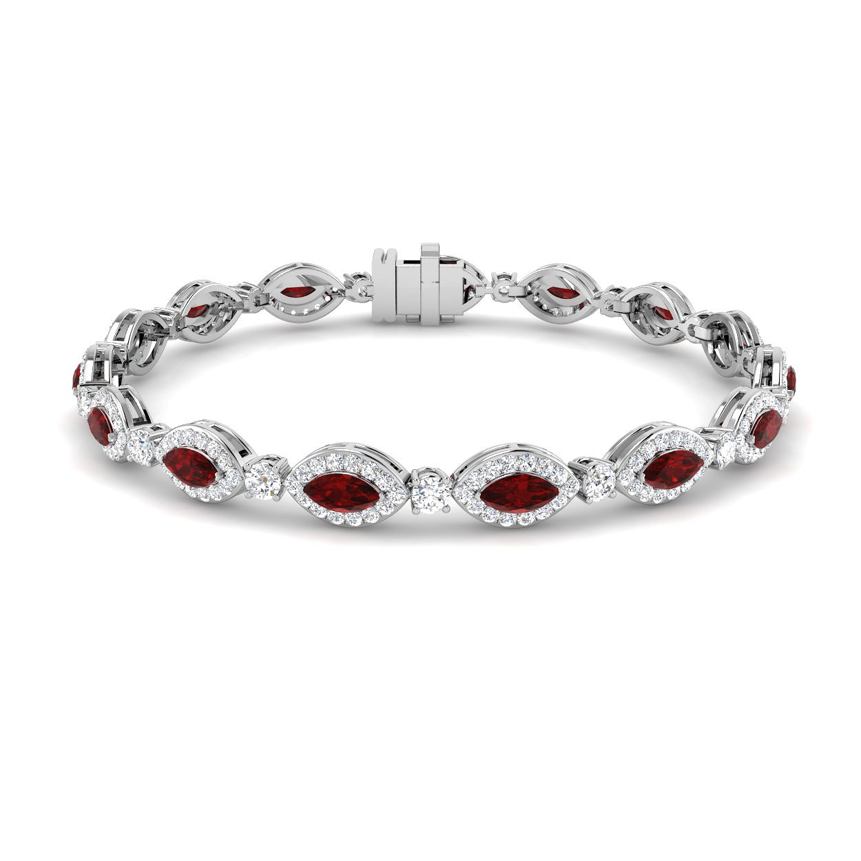 6.8 ct Natural Diamond Marquise Bracelet
