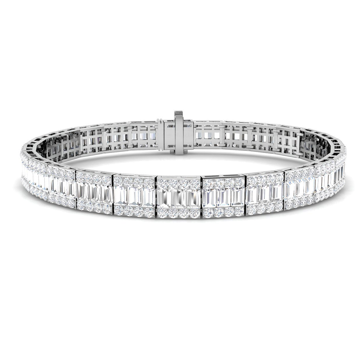 10 ct Natural Diamond Baguette Bracelet