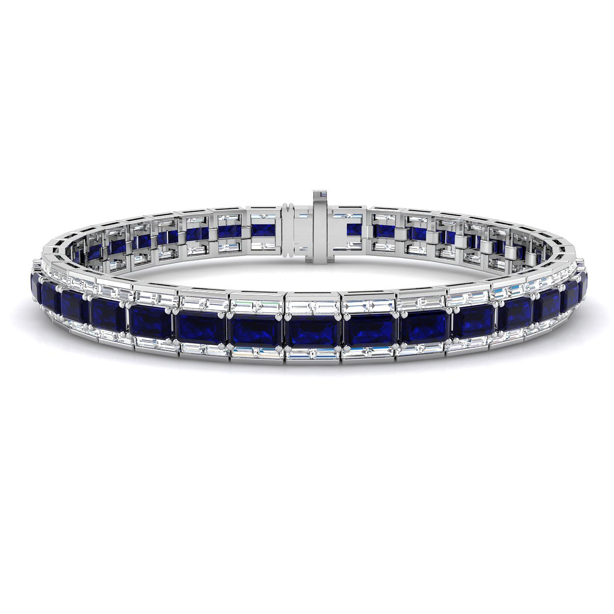 16.65 ct Blue Sapphire Emerald Bracelet