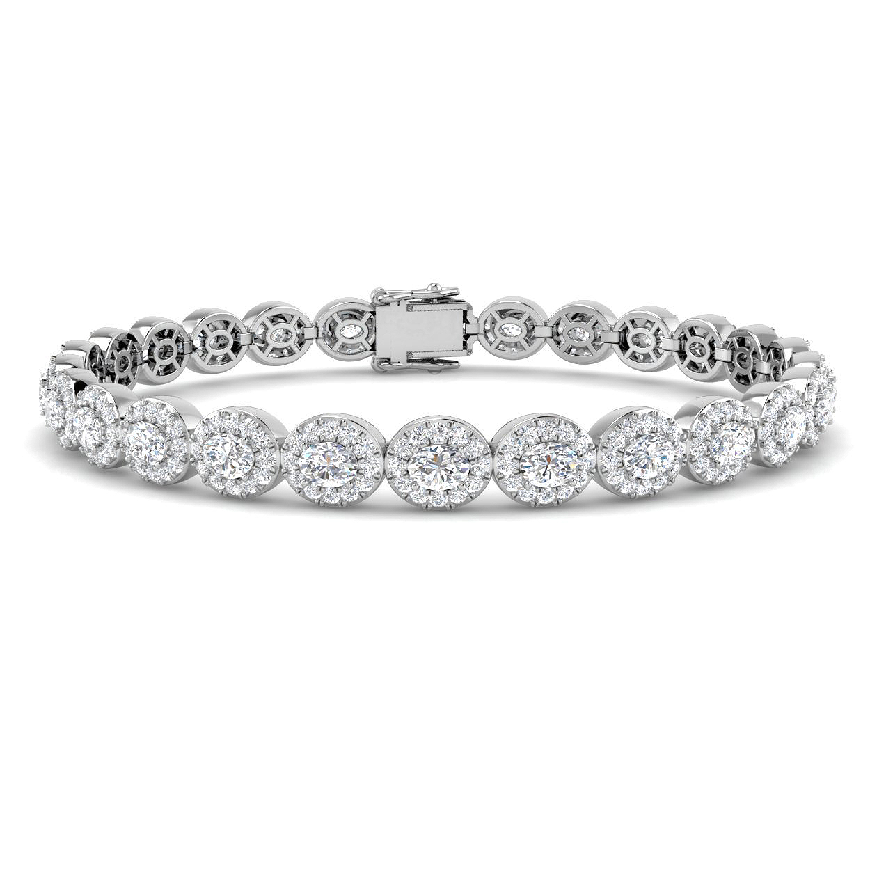 5.9 ct Natural Diamond Oval Bracelet
