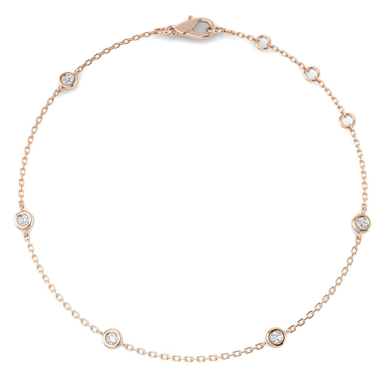 0.15 ct Natural Diamond Round Bracelet