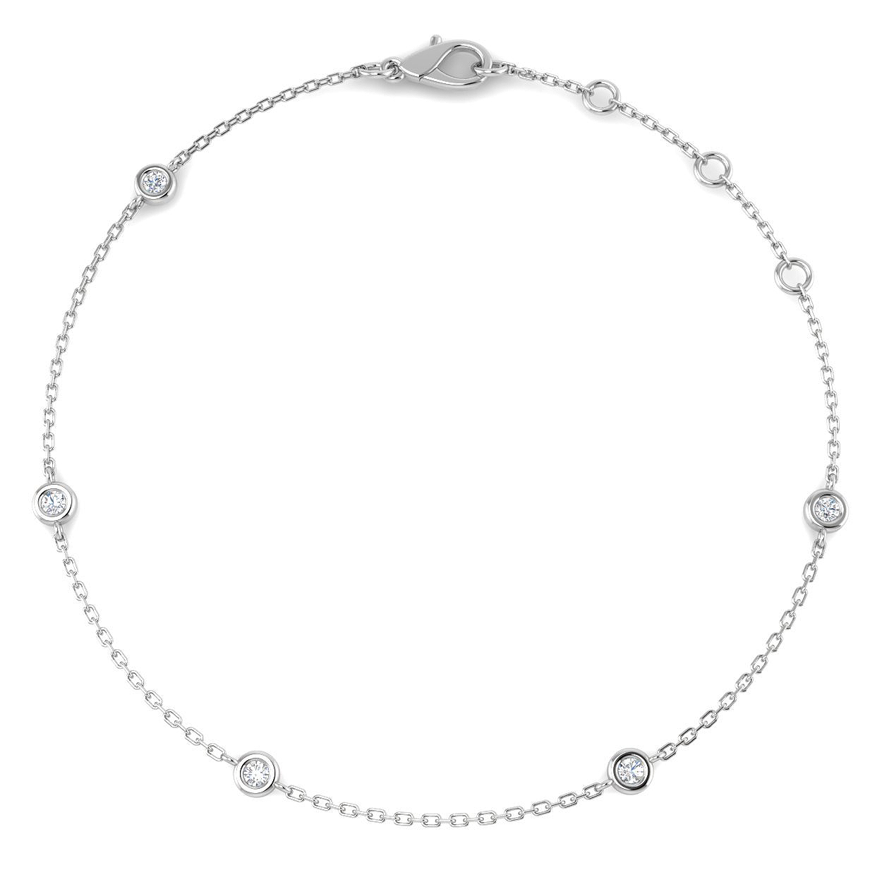 0.15 ct Natural Diamond Round Bracelet