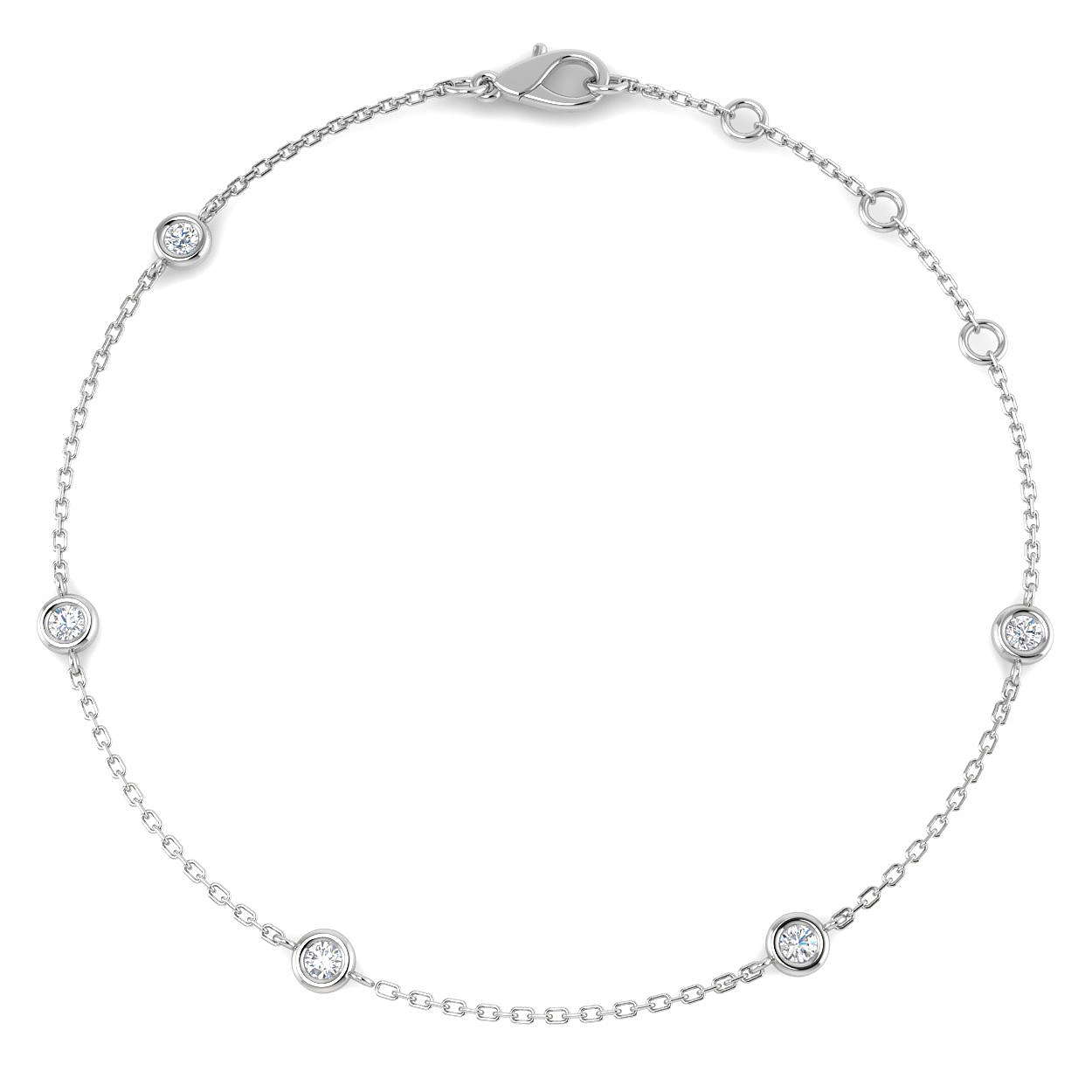 0.25 ct Natural Diamond Round Bracelet